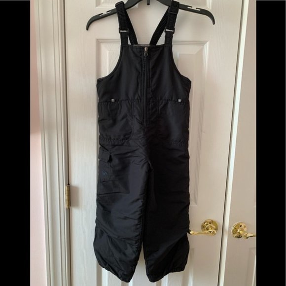 White Sierra Kids Snow Bib Overalls Pants Ski Black Grey Boys Girls Size 4 - Picture 2 of 15